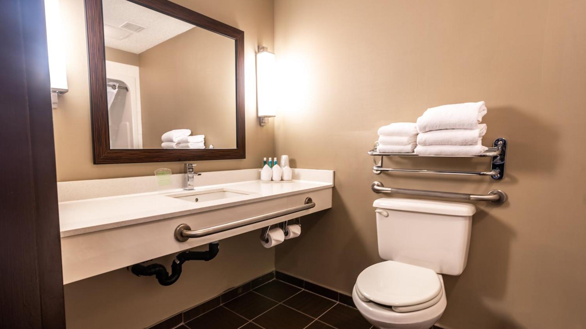 Standard Queen Room with Communications Accessible Roll-In Shower